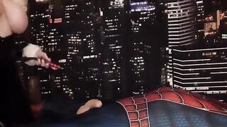 Black Cat Cosplay Plans to Drain Spider-Man’s Web Fluid with Handjob