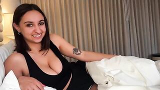 A busty beauty gets fucked by her coworker in the hotel room mix-up