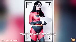 The casting of a porn actress in the style of The Incredibles
