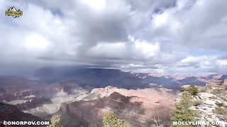 Amateur couple on a hike gets horny and fucks on the cliff - Molly Pills POV 4