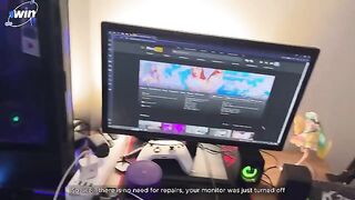A skin lover paid for a computer repairman to get fucked