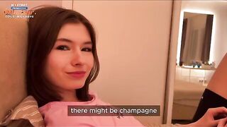 A cute girl gets asked if she is being filmed, then fucked on camera