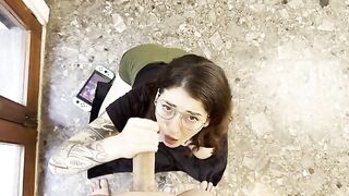 The gamer girl is caressing the cock of the otaku in 4K