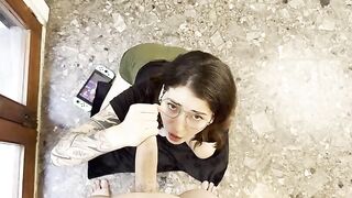 The gamer girl is caressing the cock of the otaku in 4K