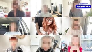 A cute teen gets fucked by a guy she met on Zoom in a risky session