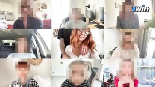 A cute teen gets fucked by a guy she met on Zoom in a risky session