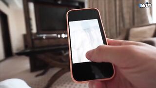 Pervert stepbrother spies on me in the shower and demands sex