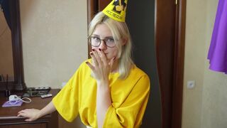 Stepbrother pushed his dick in my wet pussy on my special day