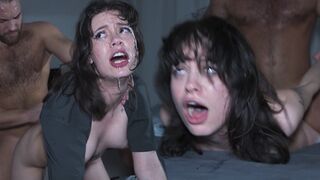 A cute girl was fucked hard for the first time and she came hard