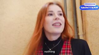 The busty girl met a YouTuber and got fucked at his place