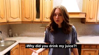 An angry roommate turned into a cute girl after sex, featuring Anna Sibster