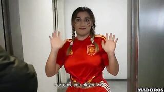 A Spanish supporter with a big ass got fucked in the parking lot after the match