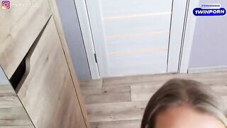 A sexy woman in sexy underwear tries it on and gets fucked hard