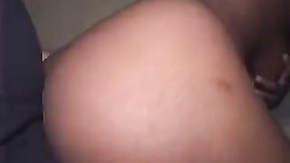 Real ebony pussy fucking with a big dick, no condom use