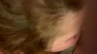 I put my cock in her mouth while she was eating eggs, it was awesome