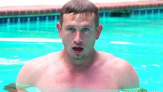 I wanted to tan and had sex in the pool