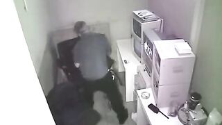 The camera was secretly filming the sex at work