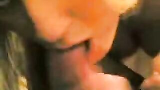 A blowjob from a girlfriend in a homemade video