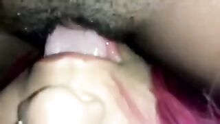 Latin girl gets her hairy cunt eaten on camera
