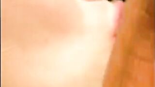 A man came out of the pool and cum on the face of his girlfriend
