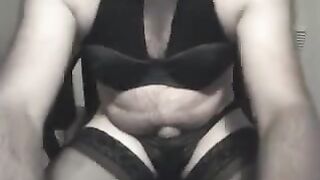 While jerking off, the second hand goes into the ass hole