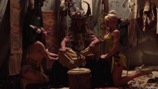 Red-skinned babes fuck with Snow White and Cinderella