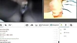 A woman with her husband has sex on the webcam
