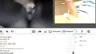 A woman with her husband has sex on the webcam