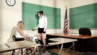 A girl is having problems with math at college, so she gets a tutor