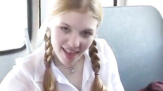 Hot schoolgirls get their skirts lifted for a steamy sex session