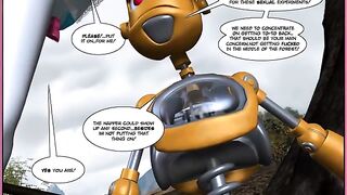 Hot porn comic action with robots that never get tired