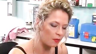 A girl with a clitoris piercing plays with her new sex toys