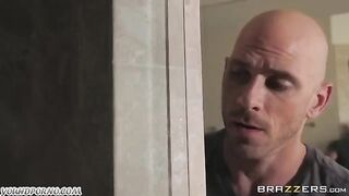 The girl was fucked by a cock of Johnny Sins in the bedroom without any concessions