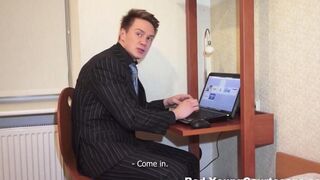 A room neighbor offered sex for money, much like a desperate debt collector in a VIP4K scene