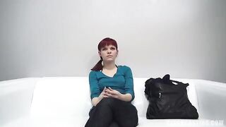 Red-haired 18-year-old agreed to fuck for Sextop1 casting