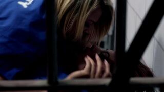 Two hot chicks are licking each other’s pussies in the cell