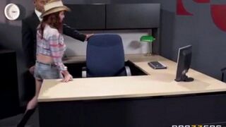 An Asian guy fucks his secretary at his workplace