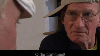 Two old people fucked with a young girlfriend in 2020