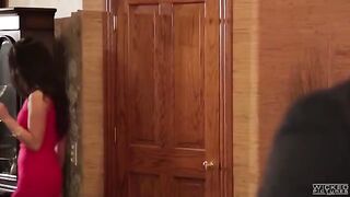 Sisters fuck their friend in the bathroom, showcasing passionate 60fps action