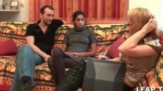 The girl quickly figured out that they wanted sex from her, so she wasn’t surprised