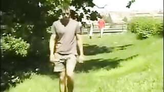 A man plays with his big dick in the hayloft, embodying raw passion