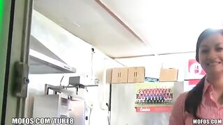 A girl is fucking to pay her debts for money