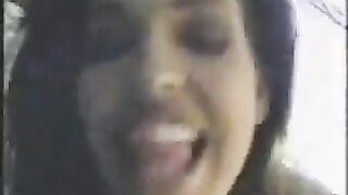 Two girls are having fun on the island with a guy
