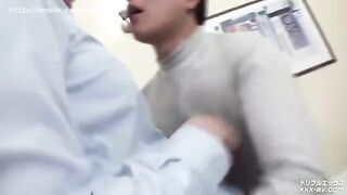 A quiet chick turned into a hot whore on the bed