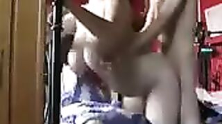 A fat cock for the big tits of a housewife