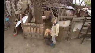 A sexy girl from the village has anal sex