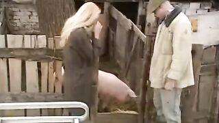 A sexy girl from the village has anal sex