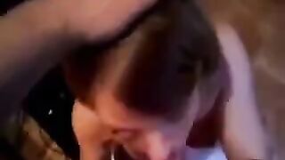 A blowjob turned into a surprise, he did not expect to finish like this