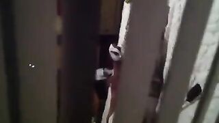 Spying for neighbors, shooting a hidden camera porn