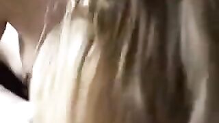 The guy fucked his girlfriend at home on the bed in POV style